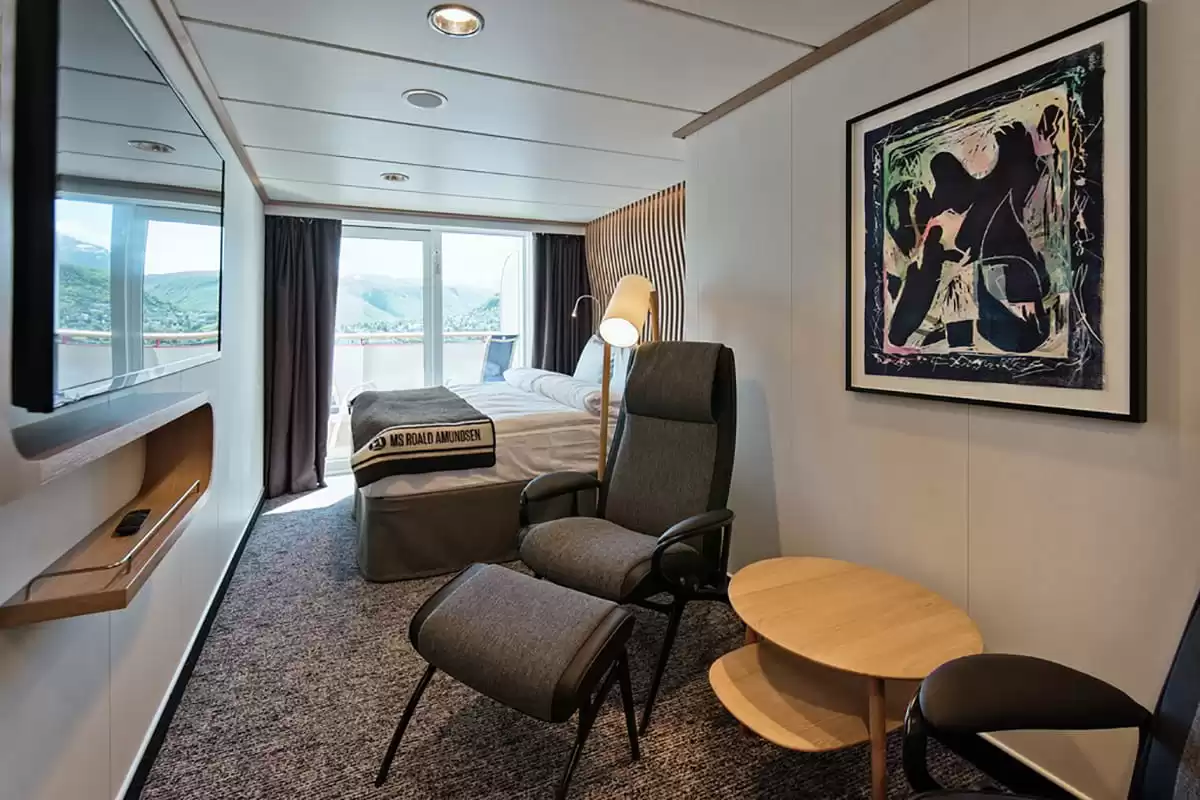 le MS Roald Amundsen :  cabine 58
