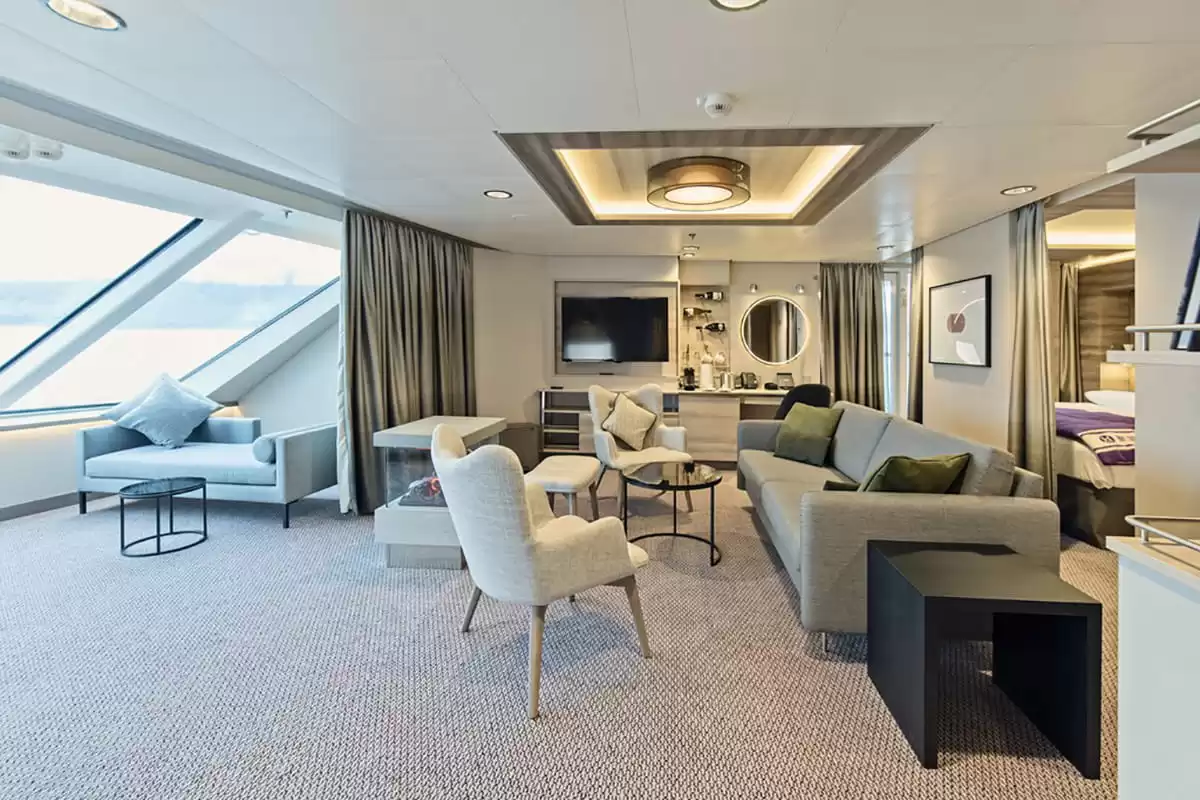 le MS Roald Amundsen :  cabine 72