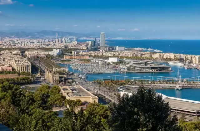 Depuis Montjuïc à Barcelone