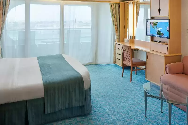 Cabine spacieuse avec vue sur la mer et balcon