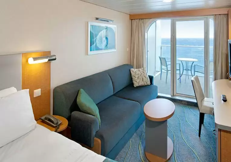 Cabine communicante avec vue sur la mer et balcon