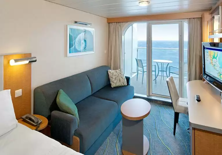 Cabine vue sur mer ultra spacieuse avec grand balcon