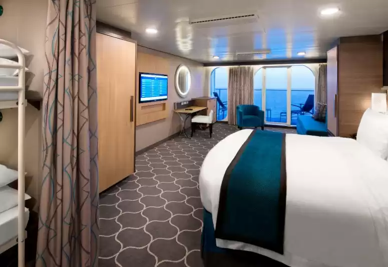 Cabine vue sur mer ultra spacieuse avec grand balcon