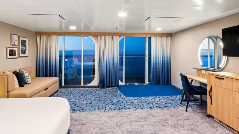 Cabine communicante avec vue sur la mer et balcon