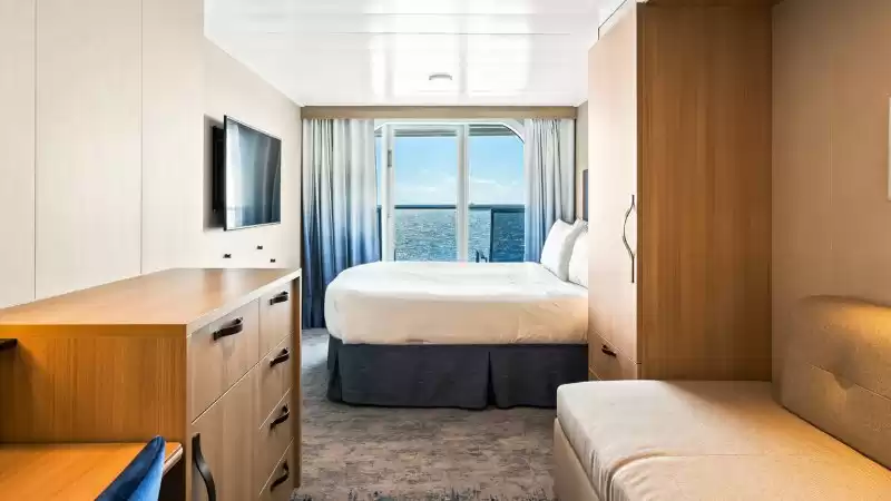 Cabine avec vue sur la mer et grand balcon