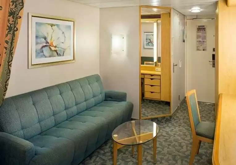 Cabine spacieuse avec vue sur la mer et balcon